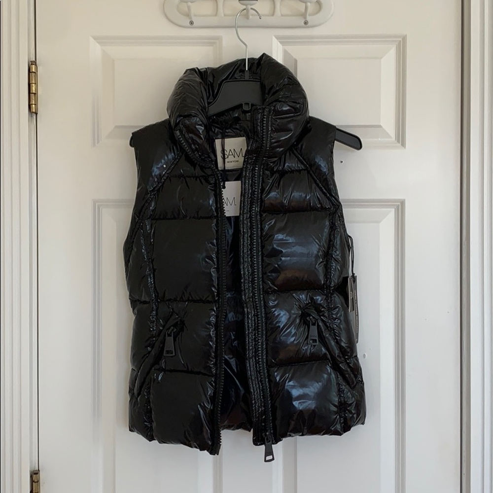 SAM. NYC Caviar black puffer vest